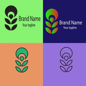 Business class logo design symbolizing growth and harmony Illustrazione stock