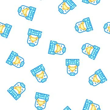Business class lunch vector seamless pattern Stockillustratie