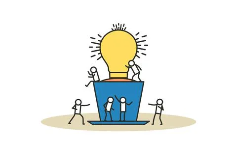 Business clear idea vector illustration concept background. Awareness office  イラスト素材