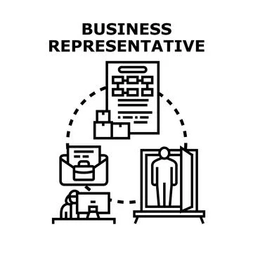 Business client support assisting customers online Иллюстрация