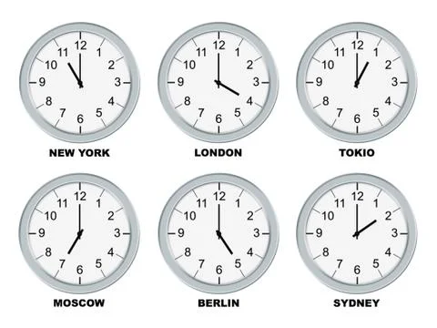 Business clocks Stock Illustration