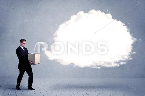 Business cloud in box Stock Photos