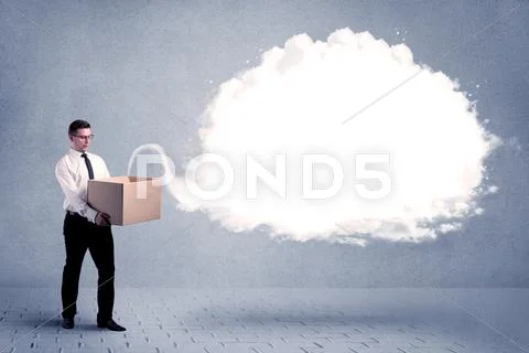 Business cloud in box Stock Photos