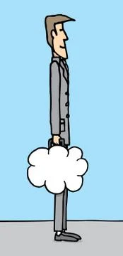 Business in the cloud Stock Illustration