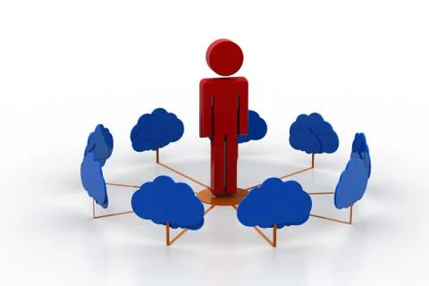 Business cloud network Free Stock Illustration