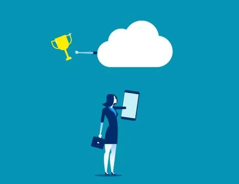 Business with cloud network technology. Concept business technology vector il Stock Illustration