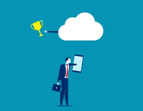 Business with cloud network technology. Concept business technology vector il Stock Illustration