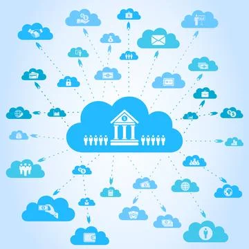 Business a cloud Foto stock