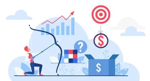 Business Cloud Solutions Targeting Financial Growth 스톡 일러스트