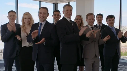 Business co-workers clapping Video stock 102258685