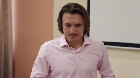 A business coach leads a workshop Video stock 67353151