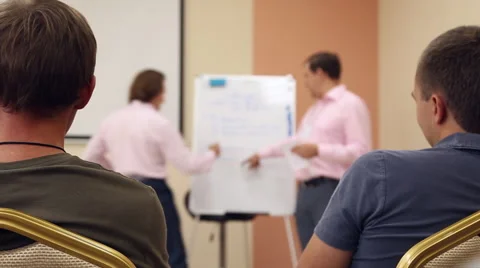 A business coach leads a workshop Stock Footage 67355361