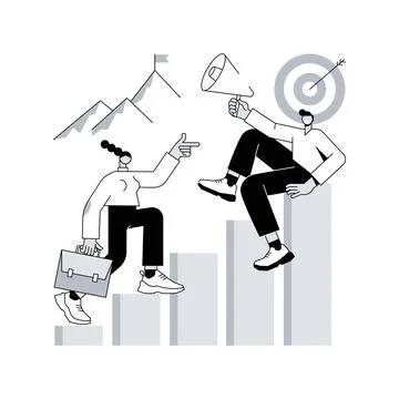 Business coaching abstract concept vector illustration. Stock Illustration