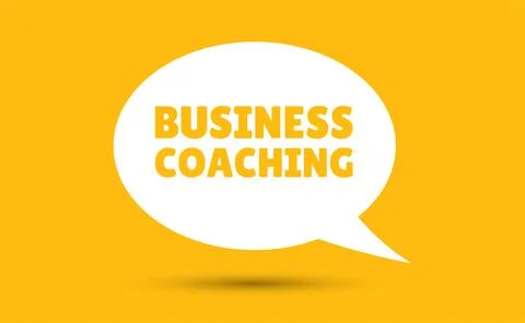 Business coaching speech bubble vector illustration. Communication speech b.. Stock Illustration