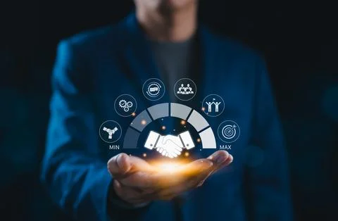 Business Collaboration and Performance Optimization Concept. Stock Photos