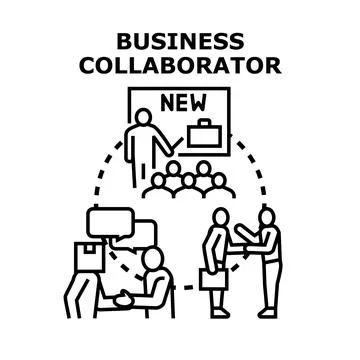 Business collaboration concept representing partnering for success Stock Illustration
