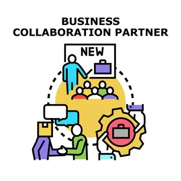 Business collaboration partner concept developing partnership project Stock Illustration