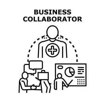 Business collaborator working as a support partner Stock Illustration