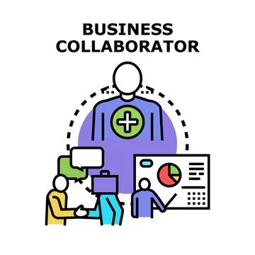 Business collaborator working as a support partner Stock Illustration