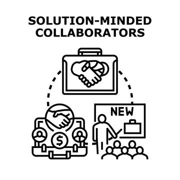 Business collaborators finding new solutions concept Stock Illustration