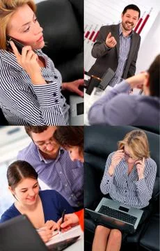 Business collage Stock Photos