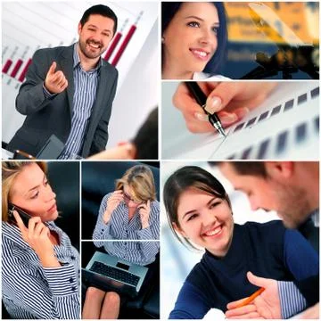 Business collage Stock Photos