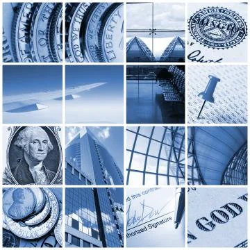 Business collage Stock Photos
