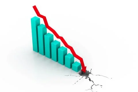 Business collapse Stock Illustration