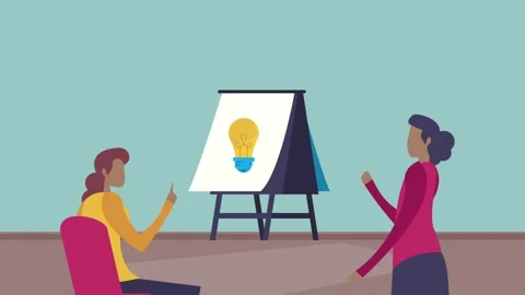 Business colleagues brainstorming creative ideas together during presentati.. Stock Footage 339072203