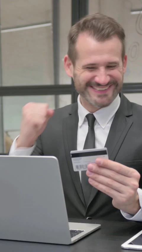 Business Colleagues Doing Video Chat with Client on Computer, vertical video Stock Footage 324793483