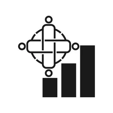 Business Commitment Teamwork Together Black Logo 스톡 일러스트