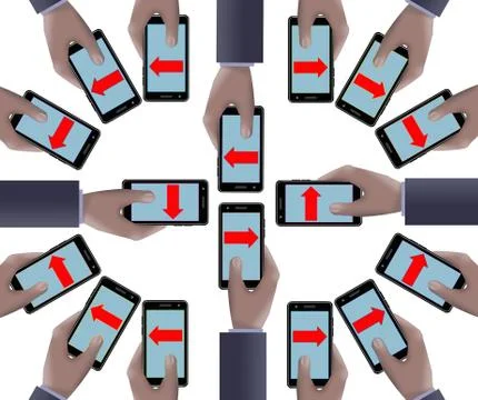 Business communication, cell communication, teamwork, team building, these ar Stock Illustration
