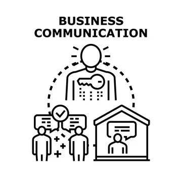 Business communication concept finding solution and ideas Stock Illustration