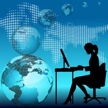 Business communication Illustrazione stock