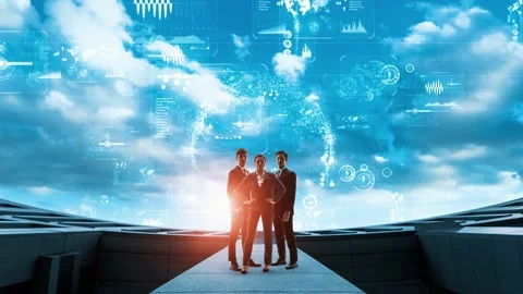 Business communication network concept. Software as a service. Digital transform Stock Footage 139389091