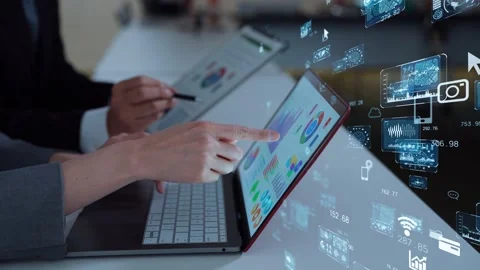 Business communication network concept. Software as a service. Digital transform Stock Footage 143460502