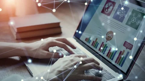 Business communication network concept. Software as a service. Digital transform Stock Footage 159522881