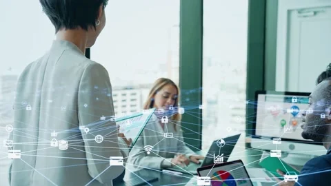 Business communication network concept. Software as a service. Digital transform Stock Footage 165259457