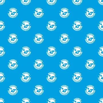 Business communication pattern vector seamless blue Stock Illustration