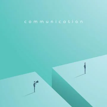 Business communication vector concept with one businessman shouting at another Stock Illustration