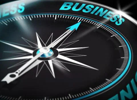 Business compass Concept 3d Stock Illustration