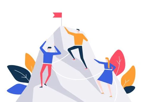 Business competition - colorful flat design style illustration Stock Illustration