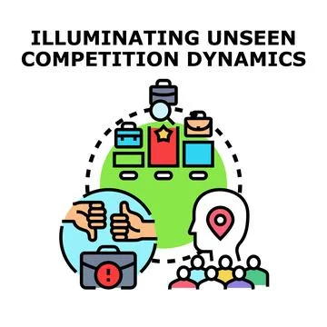 Business competition dynamics analysis improving market strategy 스톡 일러스트