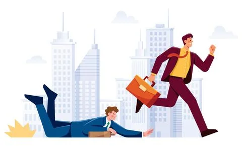 Business Competition Flat Design Stock Illustration