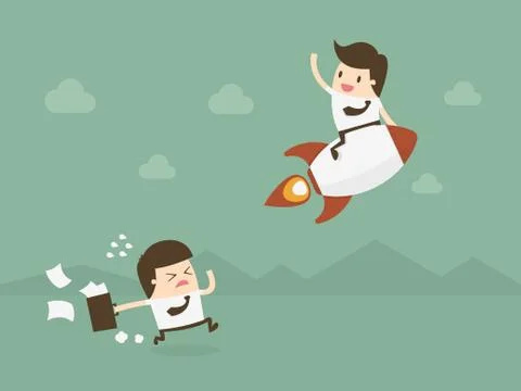 Business competition. Stock Illustration