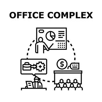Business complex operations planning development strategy Stock Illustration