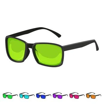 Business computer glasses cartoon vector graphic 库存插图