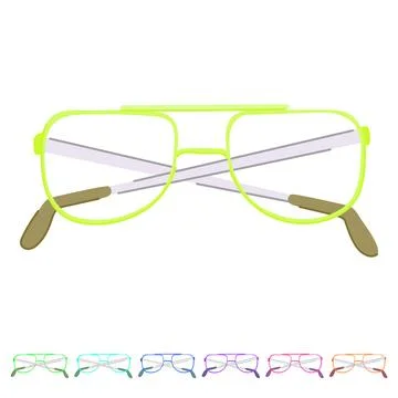 Business computer glasses vector cartoon graphic 库存插图