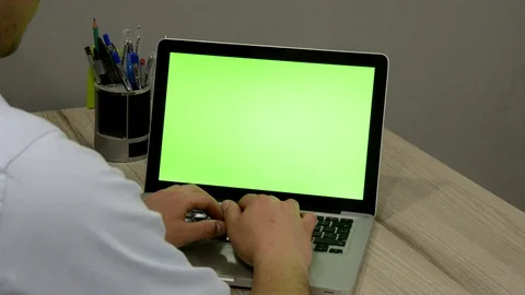 Business Computer, Green Screen. Stock Footage 118156223