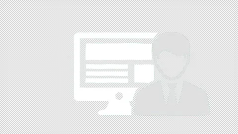 Business Computer Profile Icon Animation Transparent Background 스톡 동영상 335275320